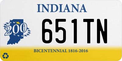 IN license plate 651TN