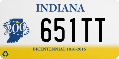 IN license plate 651TT