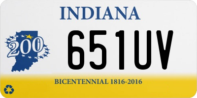 IN license plate 651UV
