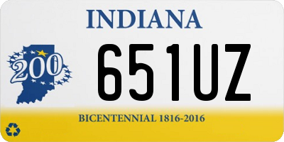 IN license plate 651UZ