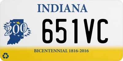 IN license plate 651VC