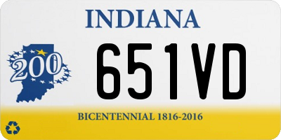 IN license plate 651VD