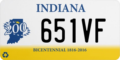 IN license plate 651VF