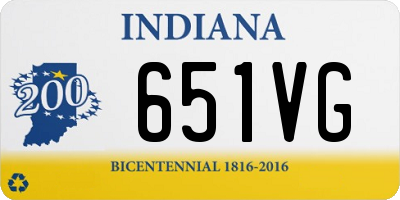 IN license plate 651VG