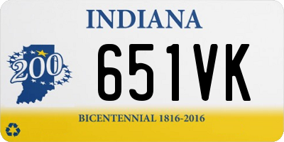 IN license plate 651VK