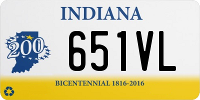 IN license plate 651VL