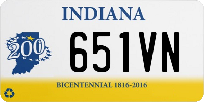 IN license plate 651VN