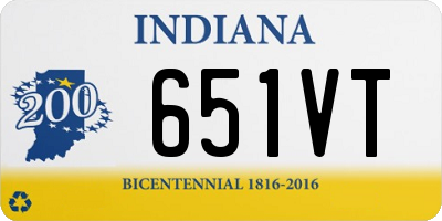 IN license plate 651VT