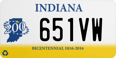 IN license plate 651VW