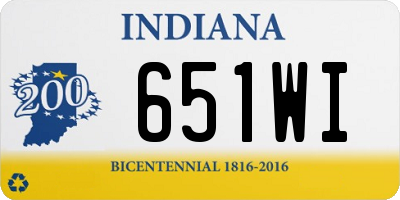 IN license plate 651WI