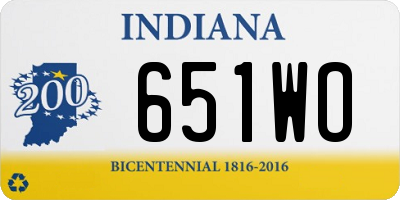 IN license plate 651WO