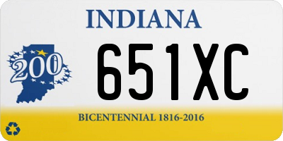 IN license plate 651XC