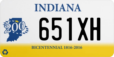 IN license plate 651XH