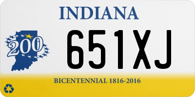 IN license plate 651XJ