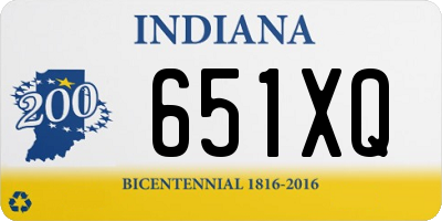 IN license plate 651XQ