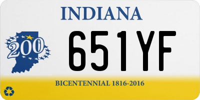 IN license plate 651YF
