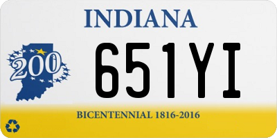 IN license plate 651YI