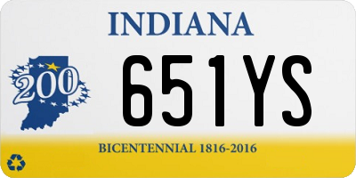 IN license plate 651YS