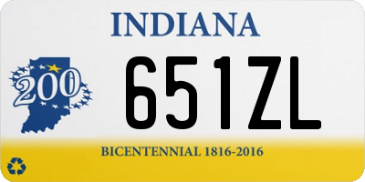 IN license plate 651ZL