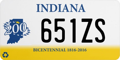 IN license plate 651ZS