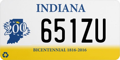 IN license plate 651ZU