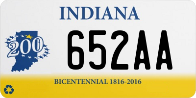 IN license plate 652AA