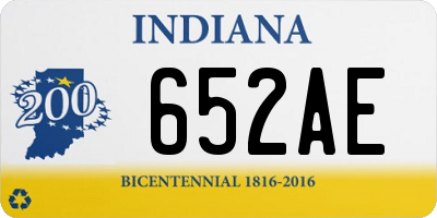 IN license plate 652AE