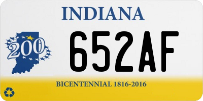 IN license plate 652AF