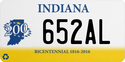 IN license plate 652AL