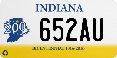 IN license plate 652AU