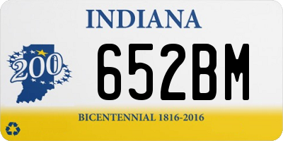 IN license plate 652BM