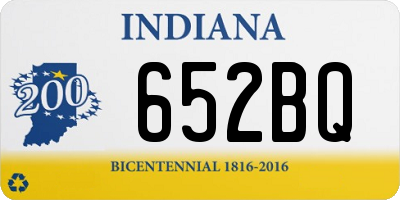 IN license plate 652BQ