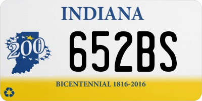 IN license plate 652BS