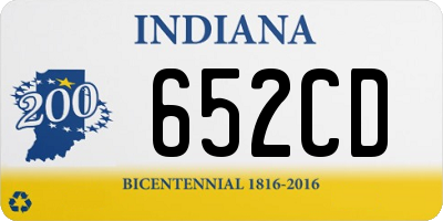 IN license plate 652CD