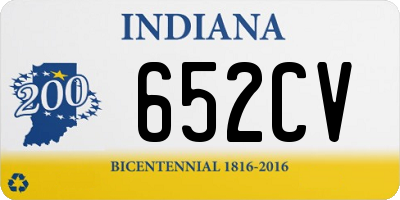IN license plate 652CV