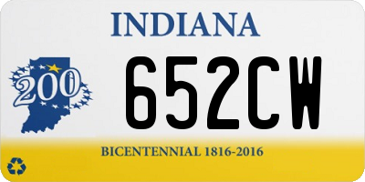 IN license plate 652CW
