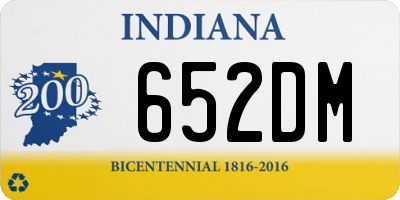 IN license plate 652DM