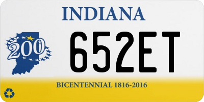 IN license plate 652ET