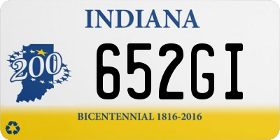 IN license plate 652GI