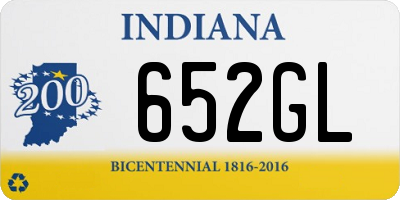 IN license plate 652GL