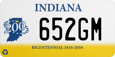 IN license plate 652GM