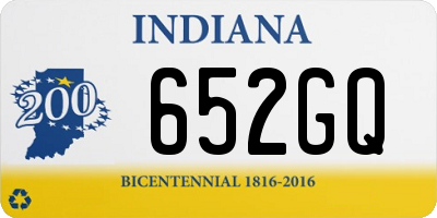 IN license plate 652GQ