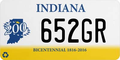 IN license plate 652GR