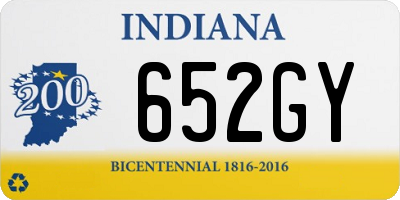 IN license plate 652GY