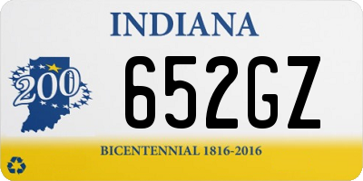 IN license plate 652GZ