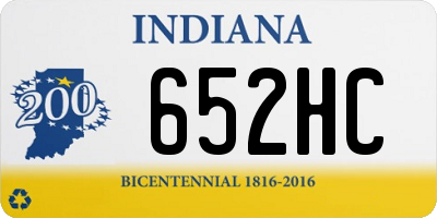 IN license plate 652HC