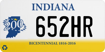 IN license plate 652HR