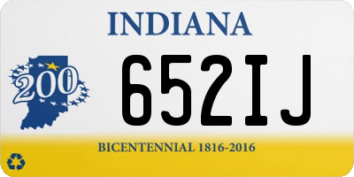 IN license plate 652IJ