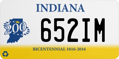 IN license plate 652IM
