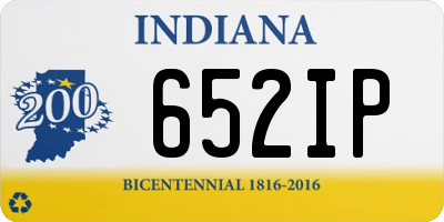 IN license plate 652IP